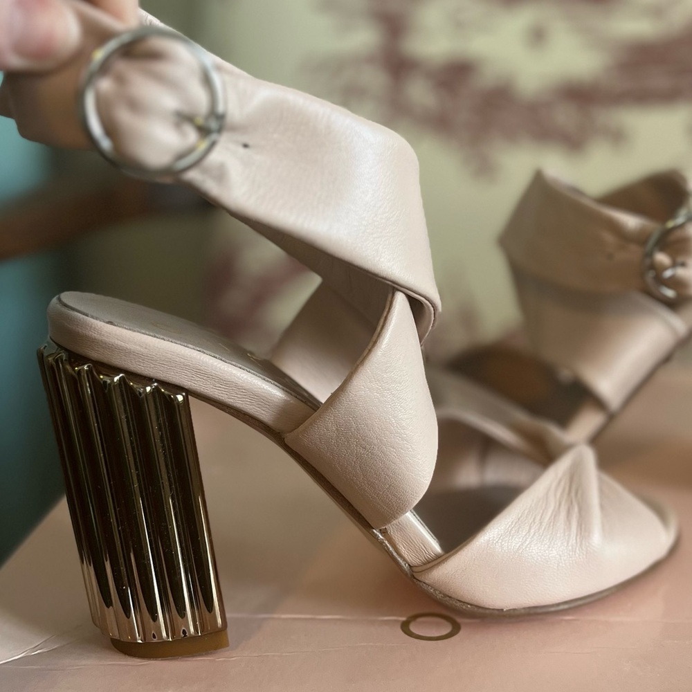 OUIGAL Jackie v1 Rosa Cream Women's Heels NIB size 6.5